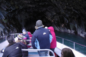 Sea caves around Ramsey Island